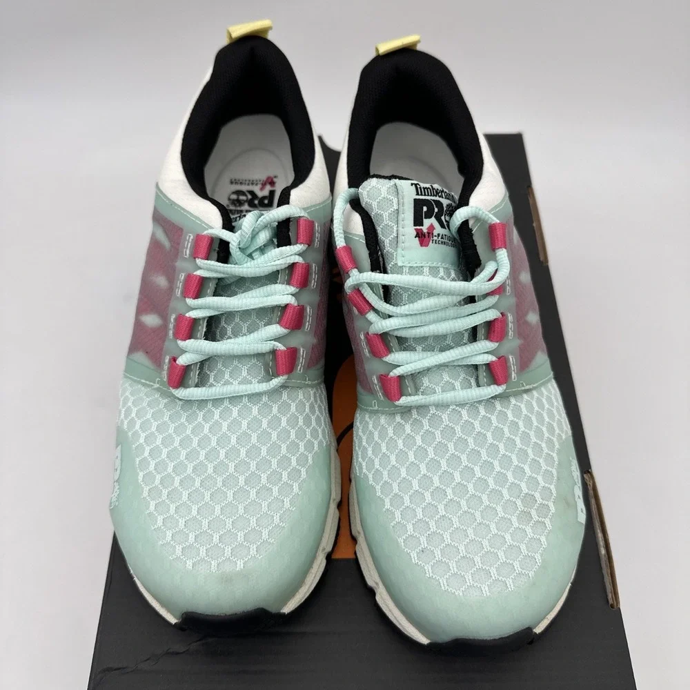 Timberland Pro Radius TB1A41GY357 Women's 8.5M Sea Pink Comp Toe Work Shoes NIB‎